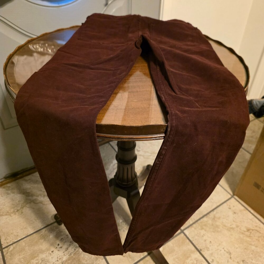 Zara Woman Maroon Skinny Jeans w/ Ankle Zippers Size 2/EU 34